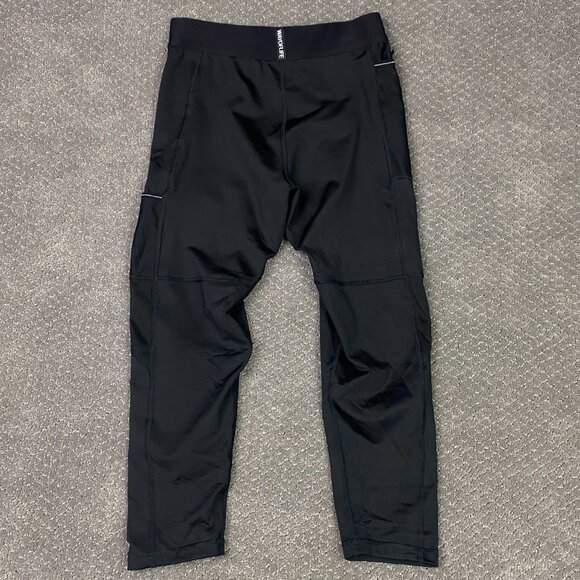 Wolaco Fulton Compression Pants Men's Medium Black Tights Leggings Running Base - Picture 5 of 12